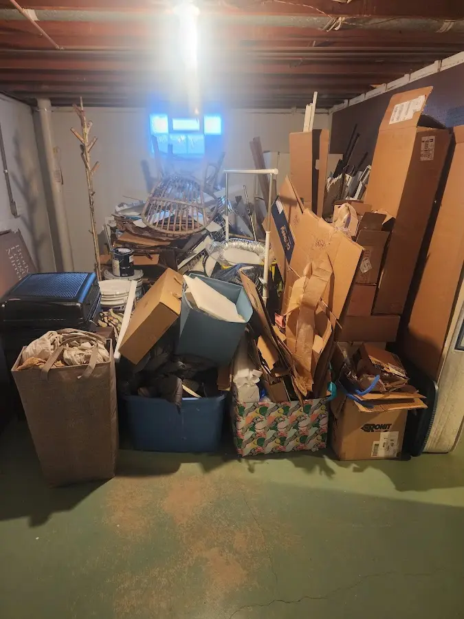 Roll-off dumpster container at job site for 15 Yard Dumpster Rental in Hoboken